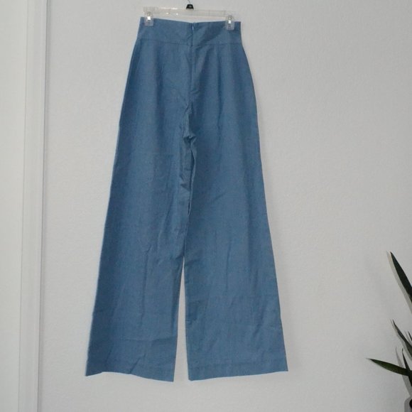 Never A Wallflower MATADOR PANTS LIGHT BLUE DENIM Small - Picture 7 of 16